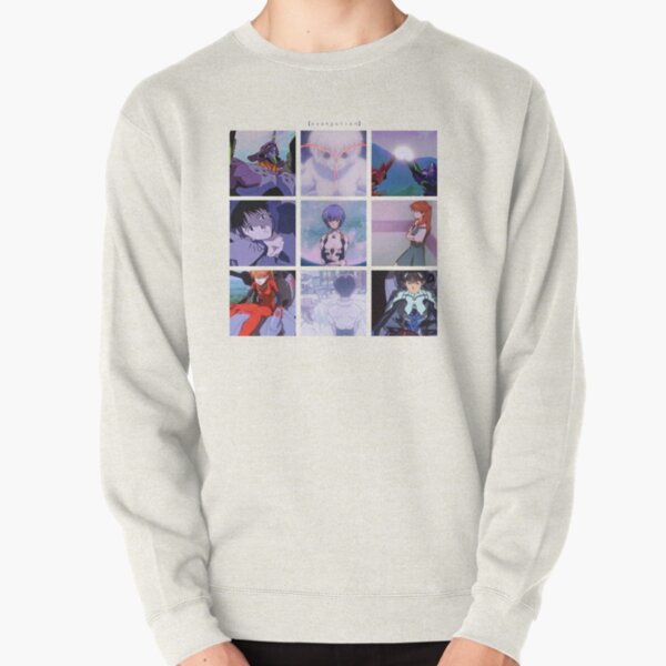 Neon Genesis Evangelion vaporwave aesthetic Pullover Sweatshirt RB0901 product Offical anime sweater 2 Merch